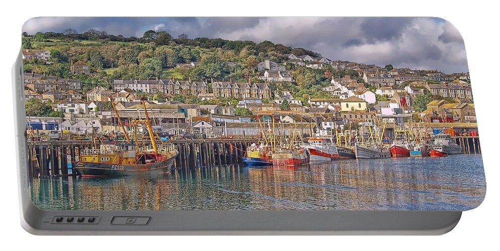 Newlyn Harbour Portable Battery Charger featuring the photograph Newlyn Harbour Cornwall 2 by Chris Thaxter