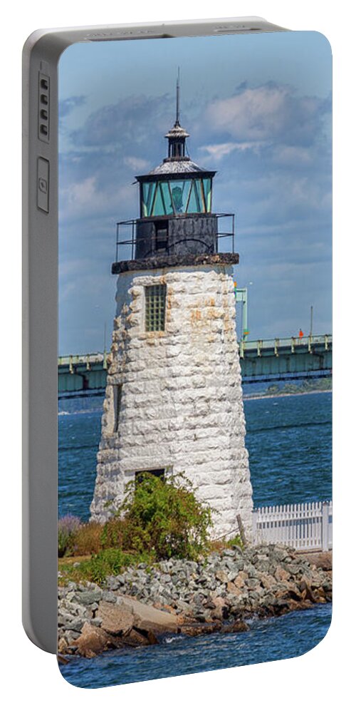 Newport Harbor Lighthouse Portable Battery Charger featuring the photograph Newport Harbor Lighthouse by Brian MacLean