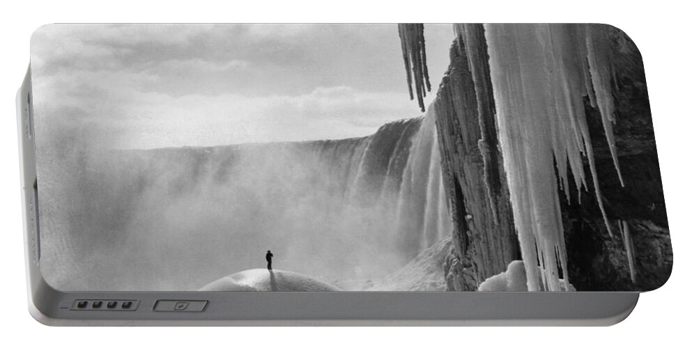 1903 Portable Battery Charger featuring the photograph Niagara Falls: Frozen by Granger