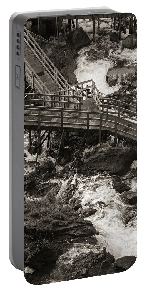 Water Portable Battery Charger featuring the photograph Niagara Falls pier by Jason Hughes