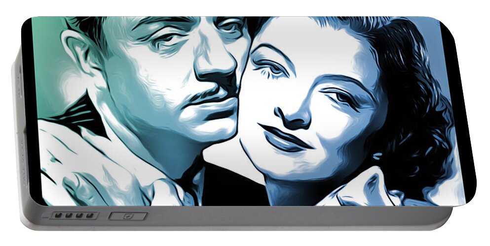 William Powell Portable Battery Charger featuring the digital art Nick and Nora by Greg Joens