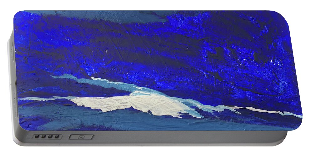 Paintings Portable Battery Charger featuring the painting Night Beauty by Karen Nicholson