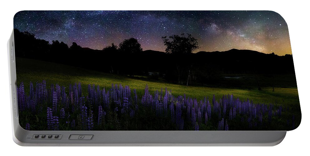 Milky Way Portable Battery Charger featuring the photograph Night Flowers by Bill Wakeley