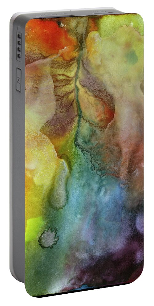 Abstract Portable Battery Charger featuring the painting Waking Dream by Sperry Andrews