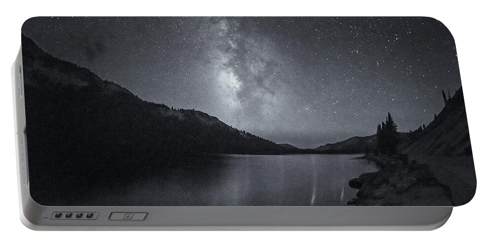 Tenaya Lake Portable Battery Charger featuring the photograph Night Sky Over Tenaya by Bill Roberts
