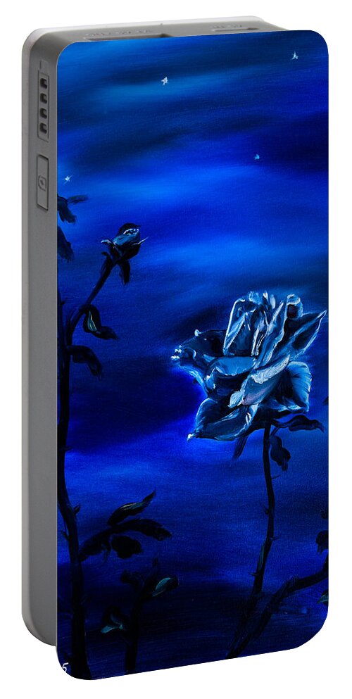 Art Portable Battery Charger featuring the painting Night Stars by Gina De Gorna