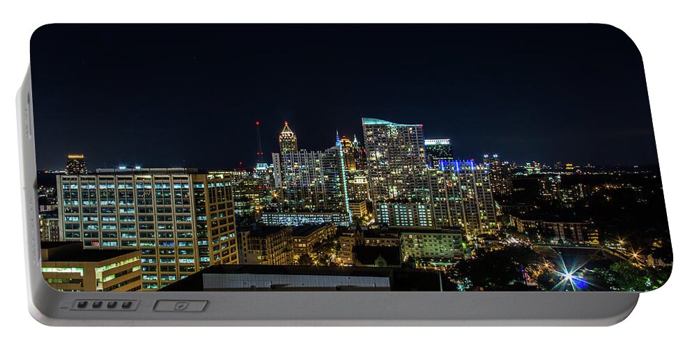 Atlanta Portable Battery Charger featuring the photograph Night View by Kenny Thomas