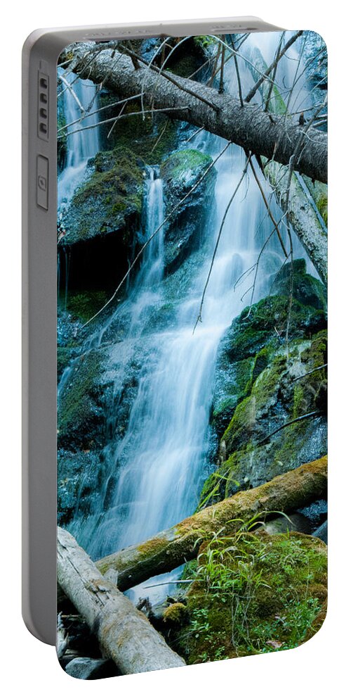 Nine Mile Falls Portable Battery Charger featuring the photograph Nine Mile Falls by Troy Stapek
