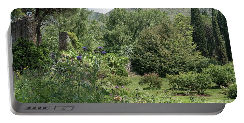 Ninfa Portable Battery Charger featuring the photograph Ninfa Garden, Rome Italy 3 by Perry Rodriguez