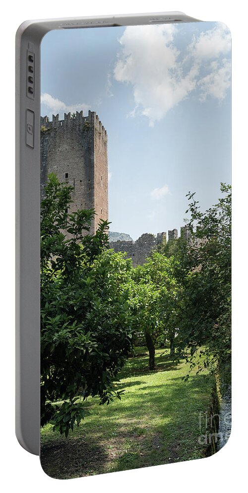 Bamboo Portable Battery Charger featuring the photograph Ninfa Garden, Rome Italy 8 by Perry Rodriguez