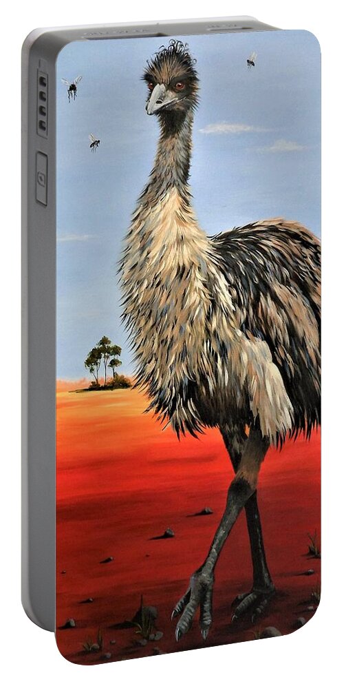 Australia Portable Battery Charger featuring the painting No flies on me by Anne Gardner