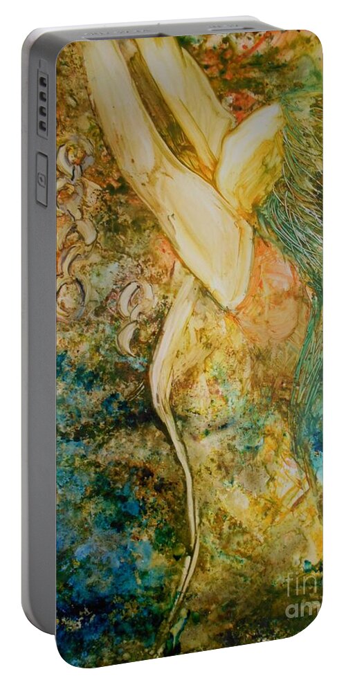 Freedom Portable Battery Charger featuring the painting No Longer A Slave To Fear by Deborah Nell