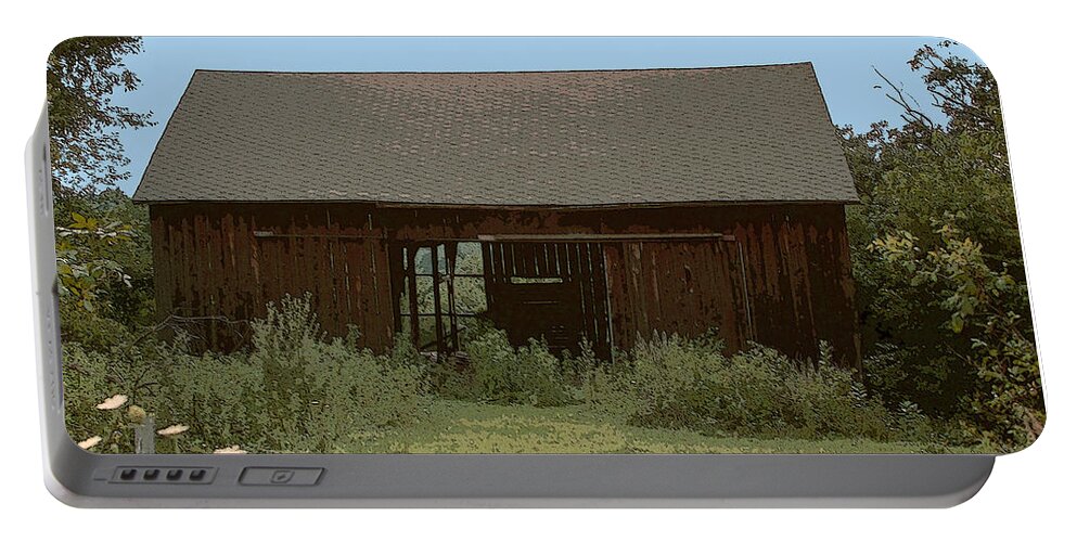 Old Barn Portable Battery Charger featuring the photograph No More Cows by James Rentz