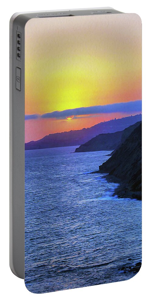 Sunset Portable Battery Charger featuring the photograph No One Told You When To Run by Joe Schofield