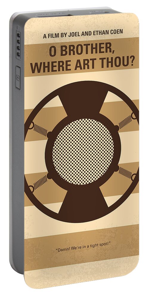 O Brother Where Art Thou Portable Battery Charger featuring the digital art No055 My O Brother Where Art Thou minimal movie poster by Chungkong Art