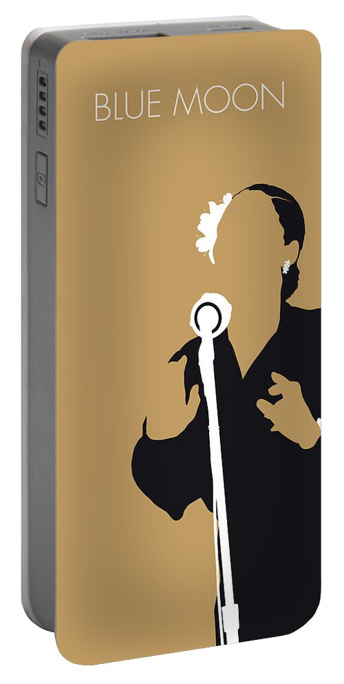 Billie Portable Battery Charger featuring the digital art No090 MY Billie Holiday Minimal Music poster by Chungkong Art