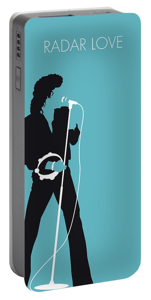 Golden Portable Battery Charger featuring the digital art No115 MY Golden Earring Minimal Music poster by Chungkong Art