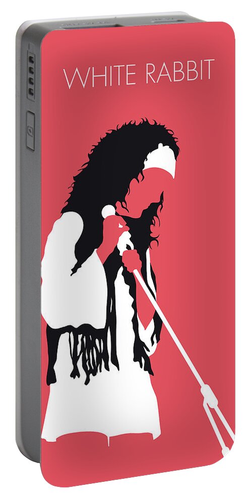 Jefferson Portable Battery Charger featuring the digital art No172 MY Jefferson Airplane Minimal Music poster by Chungkong Art