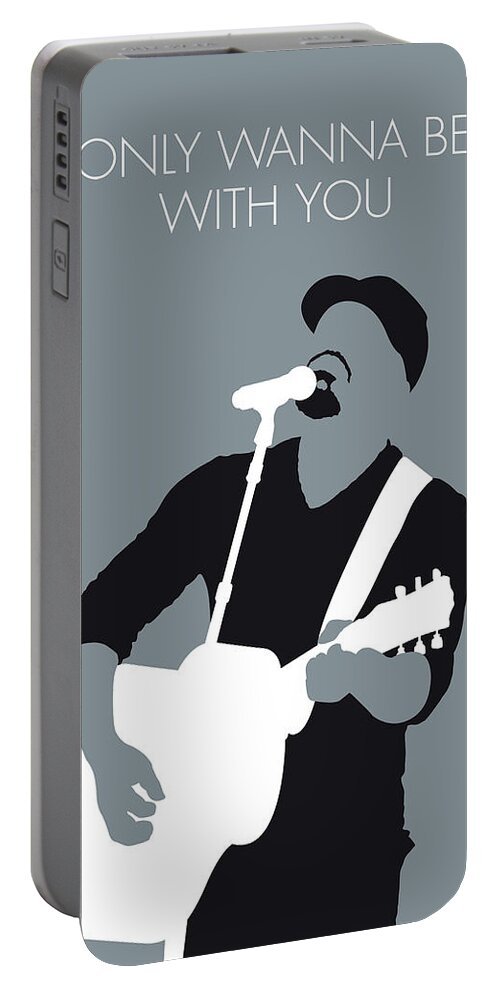 Hootie Portable Battery Charger featuring the digital art No177 MY Hootie and the Blowfish Minimal Music by Chungkong Art