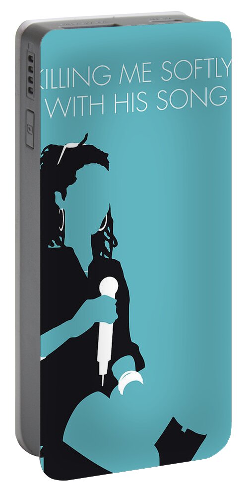 Lauryn Portable Battery Charger featuring the digital art No195 MY Lauryn Hill Minimal Music poster by Chungkong Art