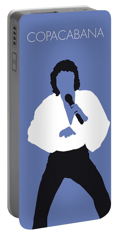 Barry Portable Battery Charger featuring the digital art No198 MY BARRY MANILOW Minimal Music poster by Chungkong Art