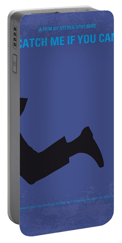 Catch Me If You Can Portable Battery Charger featuring the digital art No592 My Catch Me If You Can minimal movie poster by Chungkong Art