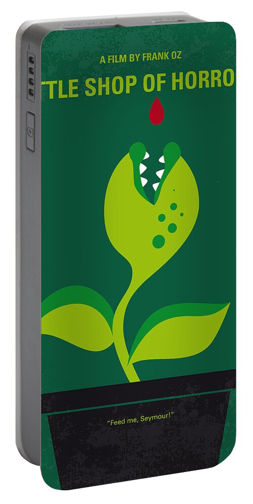 Little Shop Of Horrors Portable Battery Charger featuring the digital art No611 My Little Shop of Horrors minimal movie poster by Chungkong Art
