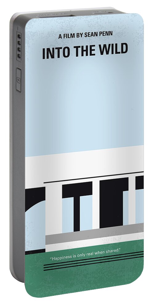 Into Portable Battery Charger featuring the digital art No677 My Into the Wild minimal movie poster by Chungkong Art