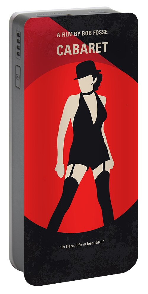 Cabaret Portable Battery Charger featuring the digital art No742 My Cabaret minimal movie poster by Chungkong Art