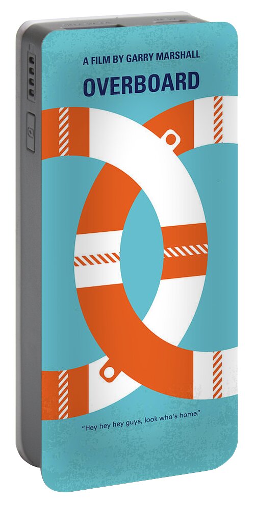 Overboard Portable Battery Charger featuring the digital art No815 My Overboard minimal movie poster by Chungkong Art