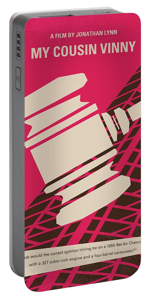 Cousin Vinny Portable Battery Charger featuring the digital art No852 My Cousin Vinny minimal movie poster by Chungkong Art