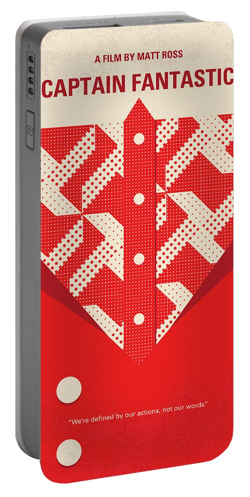 Captain Fantastic Portable Battery Charger featuring the digital art No913 My Captain Fantastic minimal movie poster by Chungkong Art