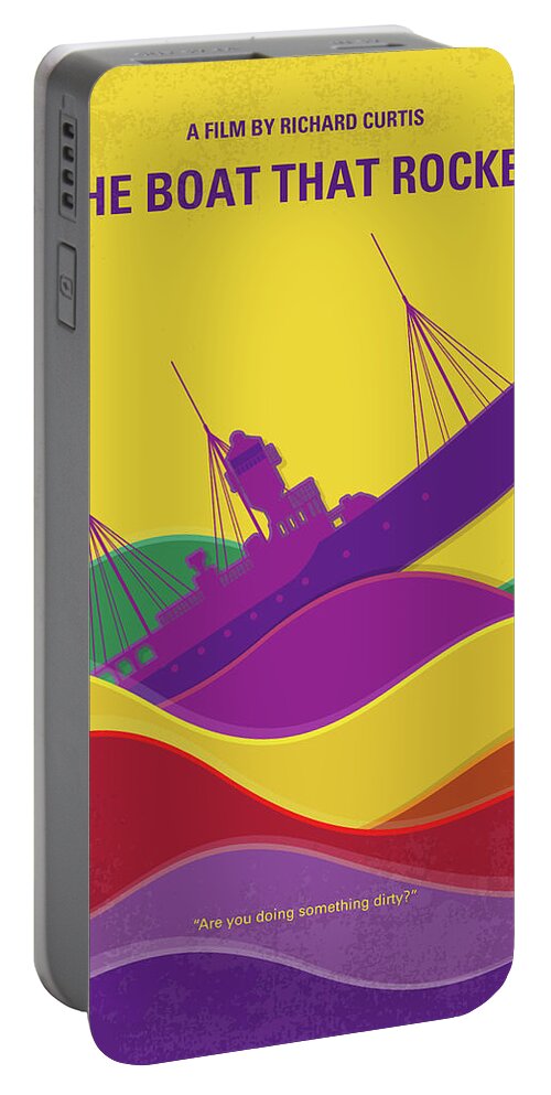 The Boat That Rocked Portable Battery Charger featuring the digital art No961 My The boat that rocked minimal movie poster by Chungkong Art