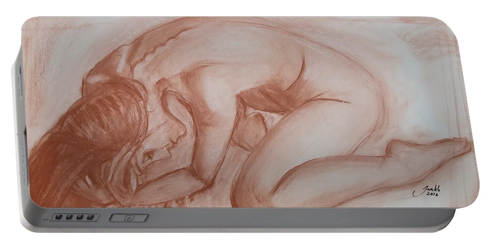 Beautiful Portable Battery Charger featuring the painting Nocturne by Jarko Aka Lui Grande