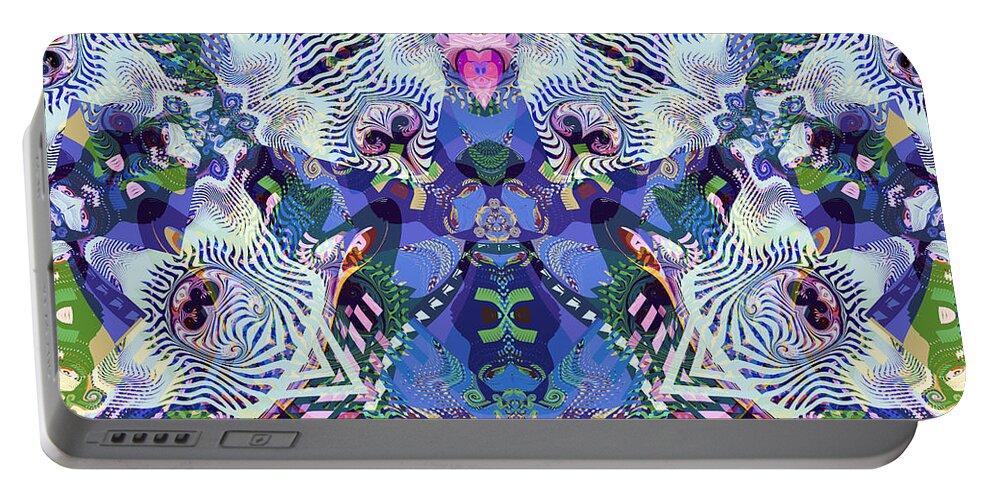 Abstract Portable Battery Charger featuring the digital art Non-perishable by Jim Pavelle