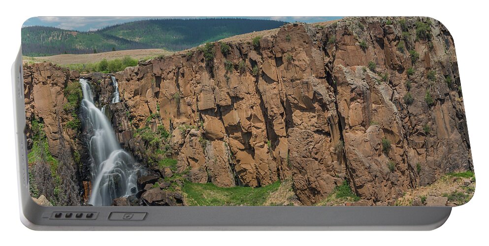 Waterfall Portable Battery Charger featuring the photograph North Clear Creek Falls, Creede, Colorado 2 by Adam Reinhart