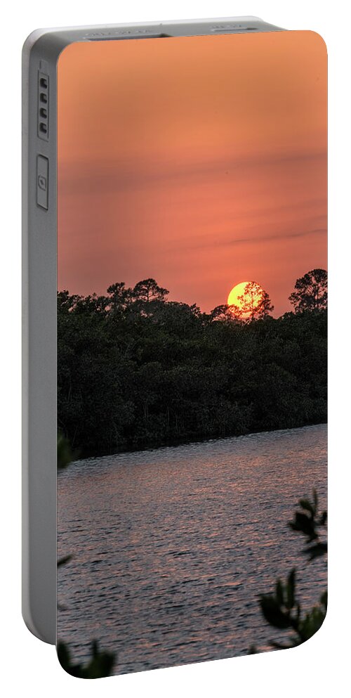 North Port Florida Portable Battery Charger featuring the photograph North Port Sunset by Tom Singleton