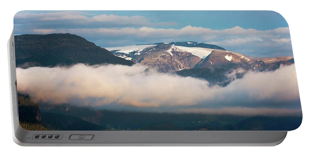 Norway Portable Battery Charger featuring the photograph Norway Fjord Innvikfjorden by Andy Myatt