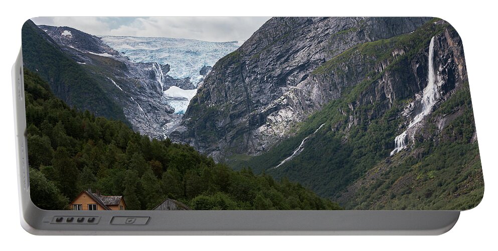 Jostedalsbreen Norway Portable Battery Charger featuring the photograph Norway Glacier Jostedalsbreen by Andy Myatt