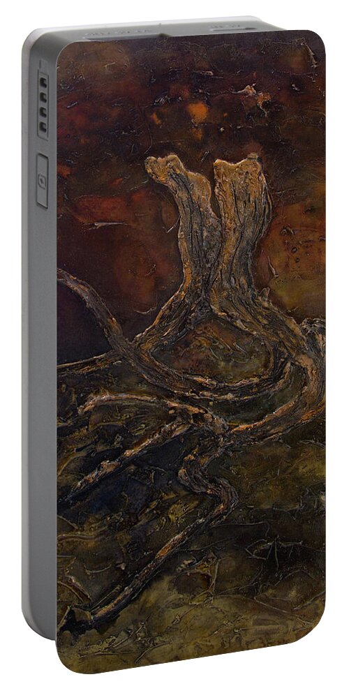 Tree Portable Battery Charger featuring the painting Not forgotten by John Stuart Webbstock