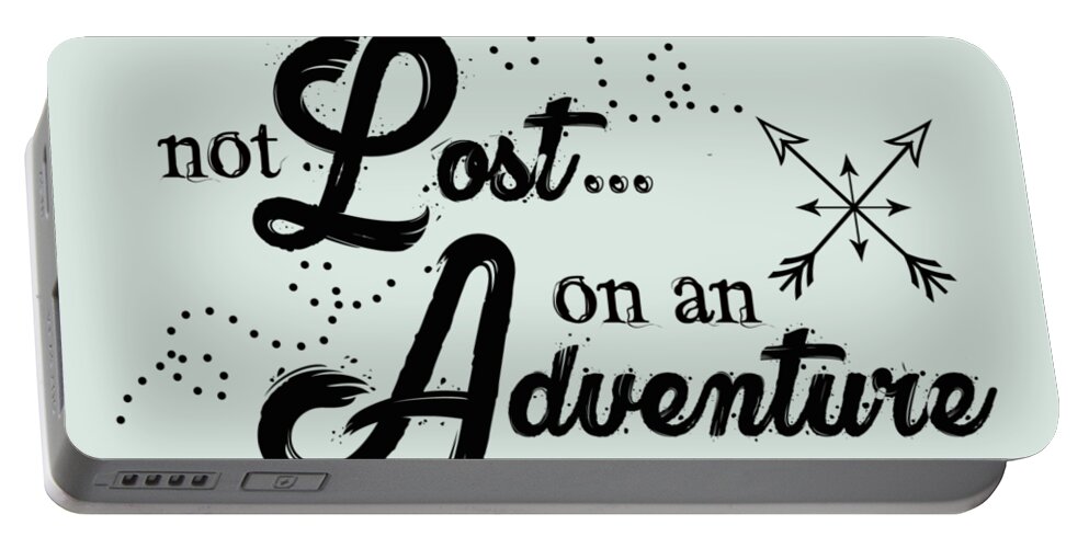 Not Lost Portable Battery Charger featuring the digital art Not Lost On An Adventure by Heather Applegate