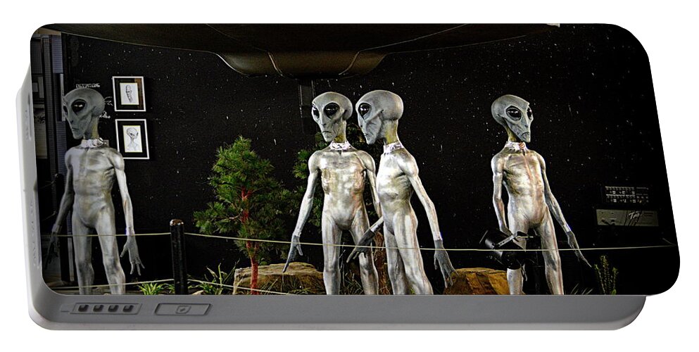 Statues Portable Battery Charger featuring the photograph Not of this Earth by AJ Schibig