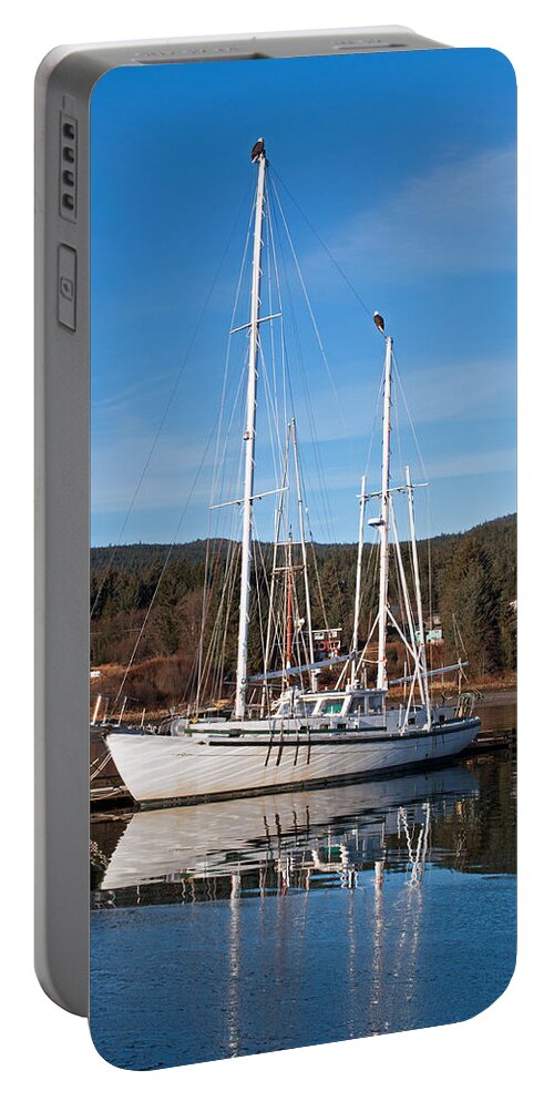 Harbor Portable Battery Charger featuring the photograph Not the Crow's Nest by Cathy Mahnke