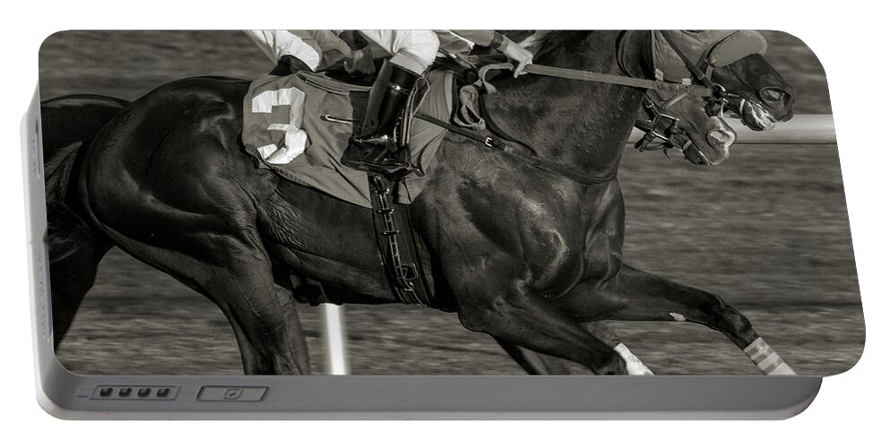 Horse Portable Battery Charger featuring the photograph Nothing Can Stop Us Today by Betsy Knapp