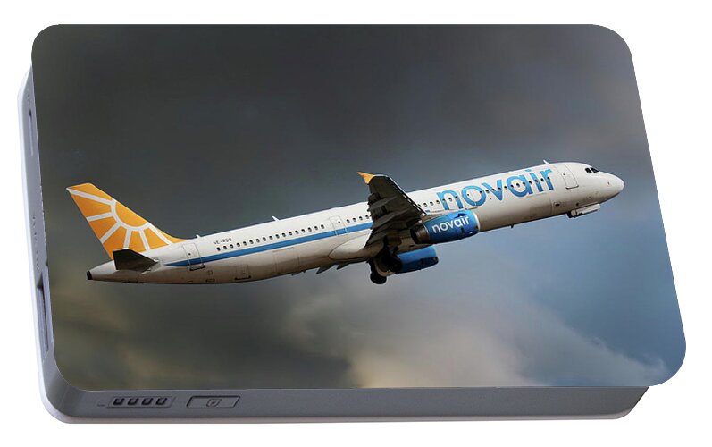 Novair Portable Battery Charger featuring the photograph Novair Airbus A321-231 by Smart Aviation