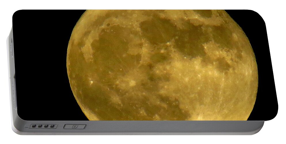 November Portable Battery Charger featuring the photograph November Full Moon by Eric Switzer