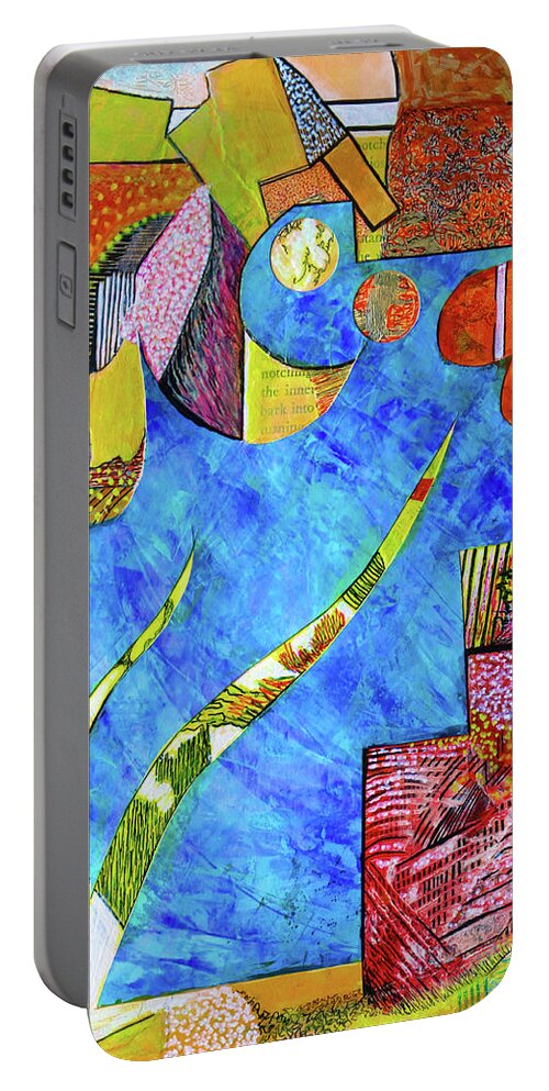  Portable Battery Charger featuring the mixed media November State of Mind by Polly Castor
