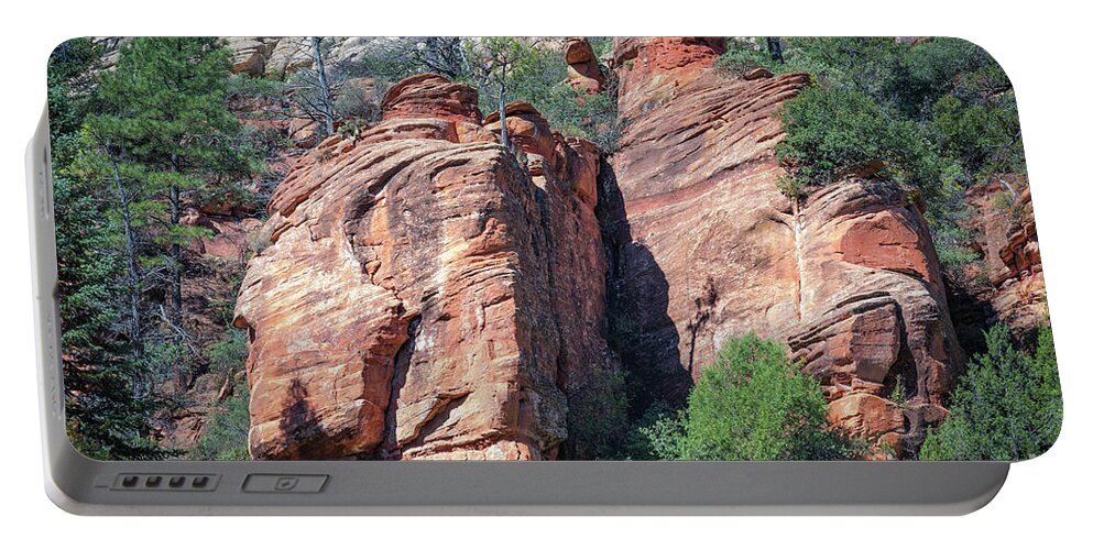 Arizona Portable Battery Charger featuring the photograph Oak Creek Canyon Red Rock by Jeff Hubbard