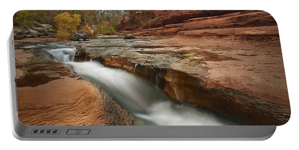 00438935 Portable Battery Charger featuring the photograph Oak Creek In Slide Rock State Park by Tim Fitzharris