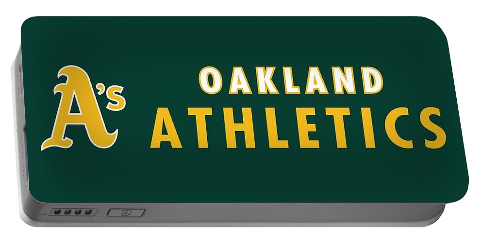 Oakland Athletics Portable Battery Charger featuring the digital art Oakland Athletics by Maye Loeser